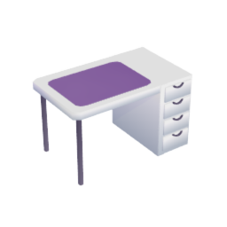 Desk with mat