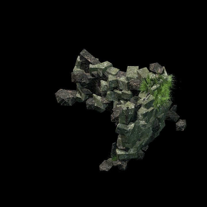 Jungle Ruins - Wall corner 2 B
