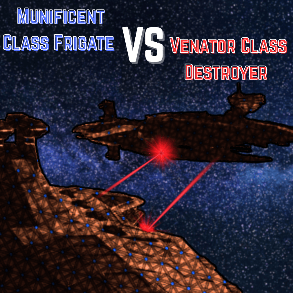Munificent Class Frigate VS Venator Class Destroyer (Broadside)