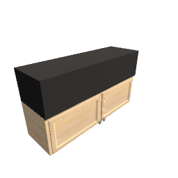 100cm Wide Hanging Cabinet -Left - Half Height