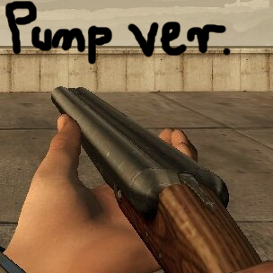 CoF-Style Sawed-Off Shotgun on L4D1 Animations - Flashlightless, Pump ver.
