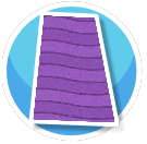 Rug Purple Waves Long Horizontal