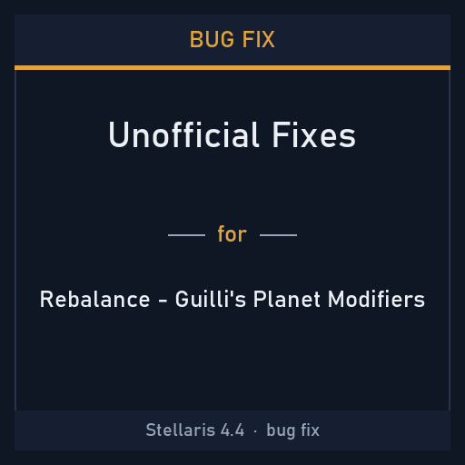 Bug Fix: Rebalance - Guilli's Planet Modifiers