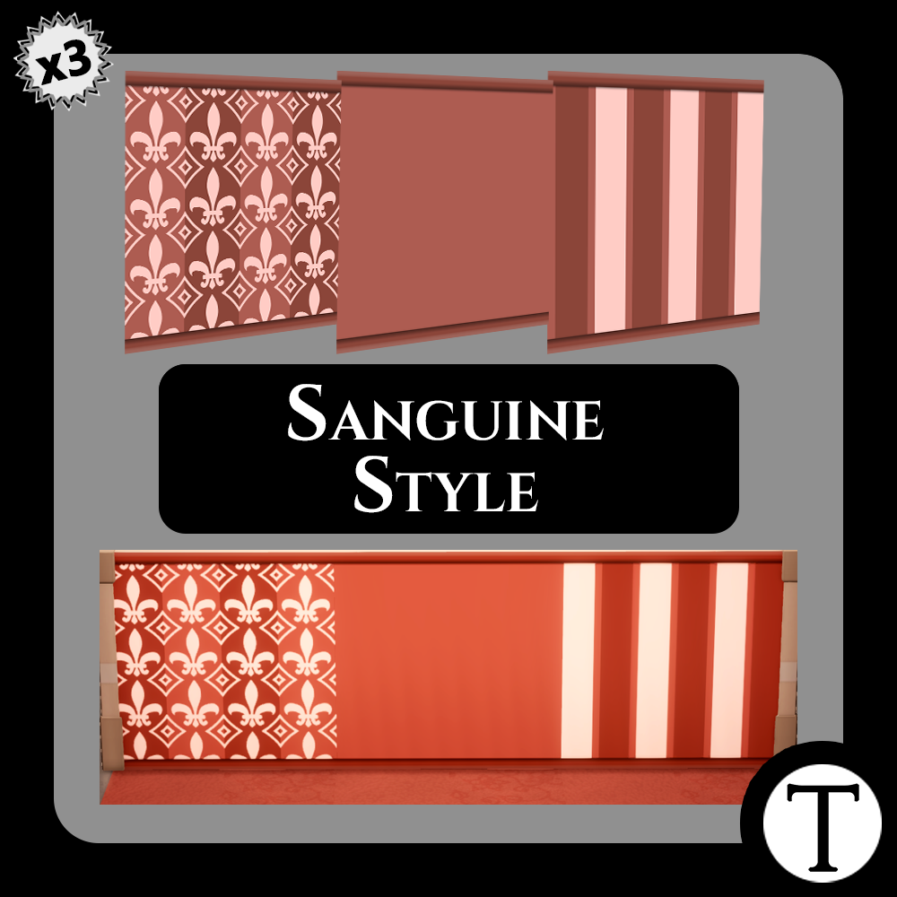Sanguine Style Wallpaper (Red/Crimson)