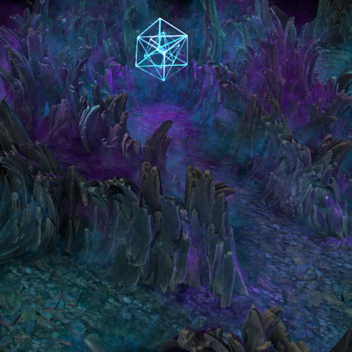 shadowfell - claw rock landscape - arcane twilight variant, 50x50