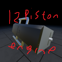 Covered i2 Piston Engine with exhaust and signed