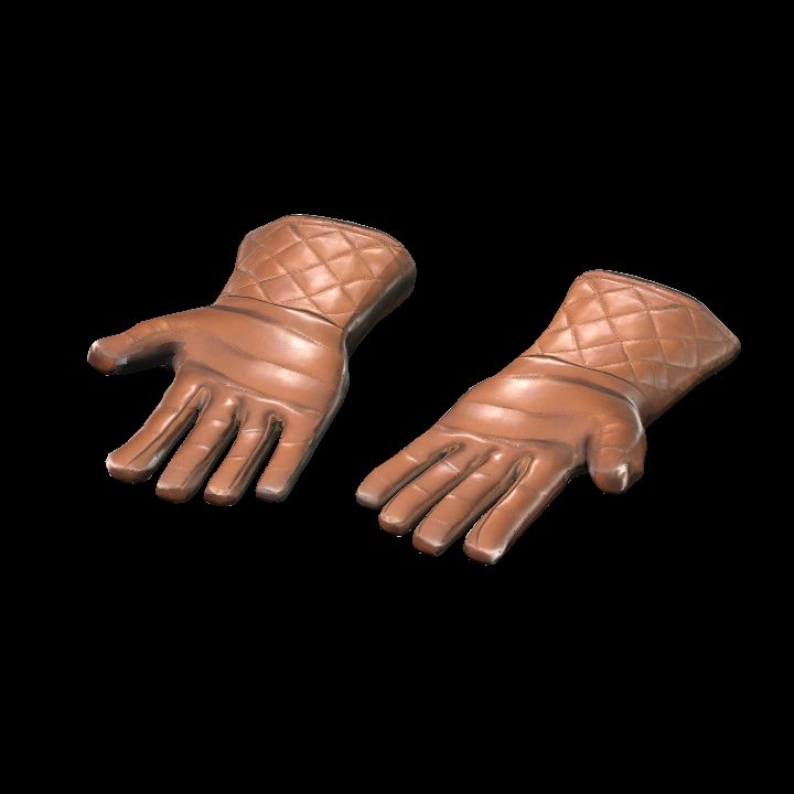 Quilted leather gloves - lying pair up