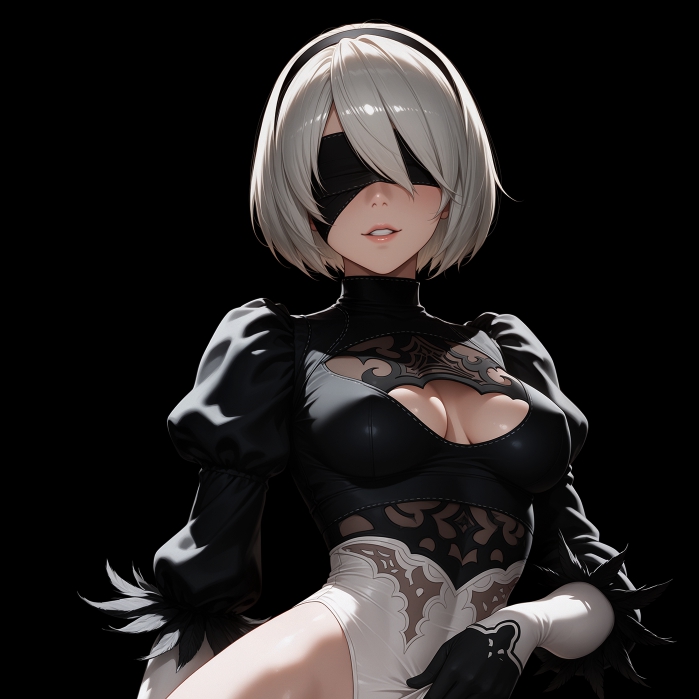 2B [Nier: Automata] | Dark Background | Dark & Colored Versions | 4K