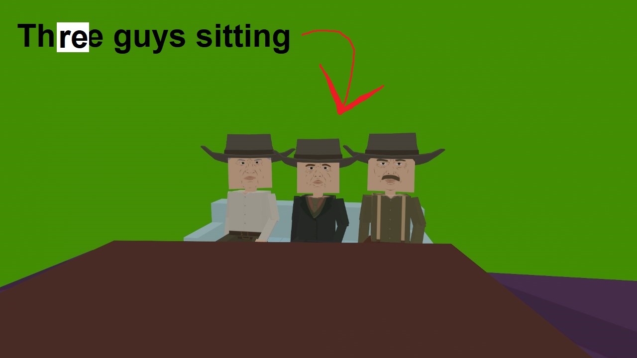 3 guys sitting