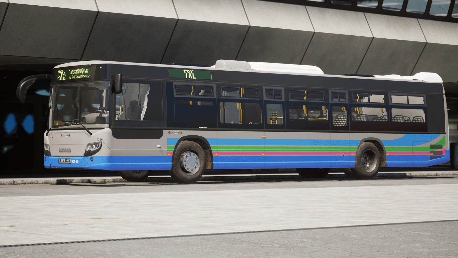 上海巴士股份-上南巴士(W2A)空港涂装 Scania Citywide LF 12m2D(Shanghai Ba-Shi Group Livery)