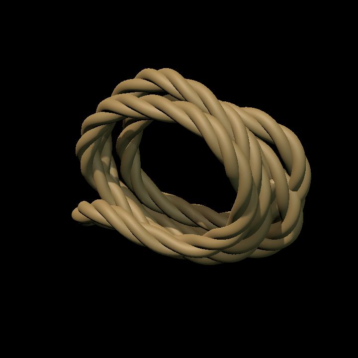 Coil of rope vertical