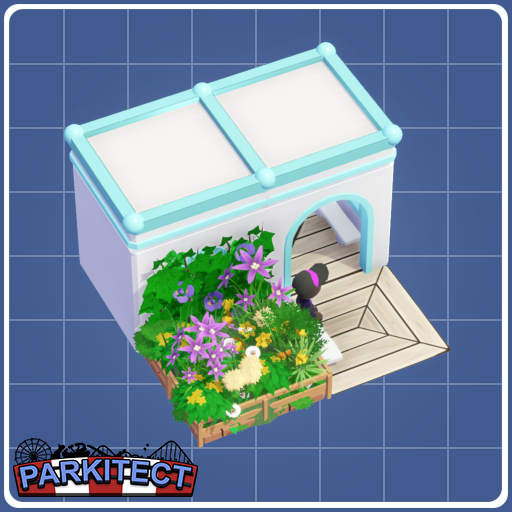 2x2 toilet - flower garden