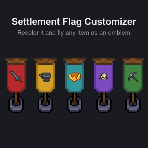 Settlement Flag Customizer – Necesse Mod