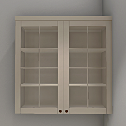 Linnea Kitchen hanging glass cabinet 100 cm Beige