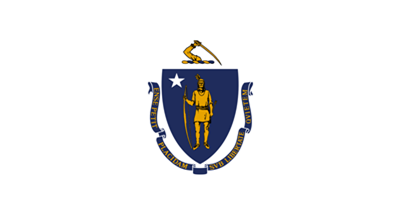 The flag of the state of Massachusetts