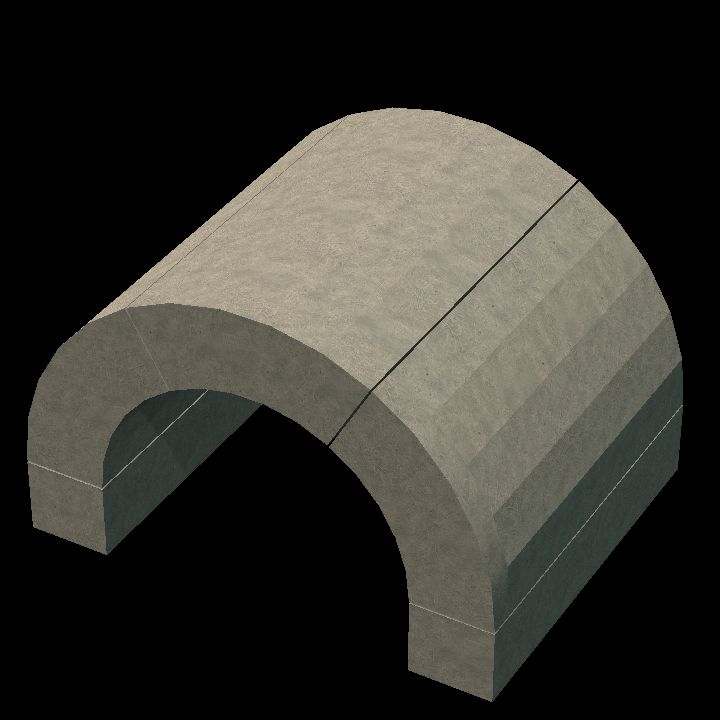 Train tunnel - short concrete