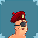 Red Beret + Eye Patch