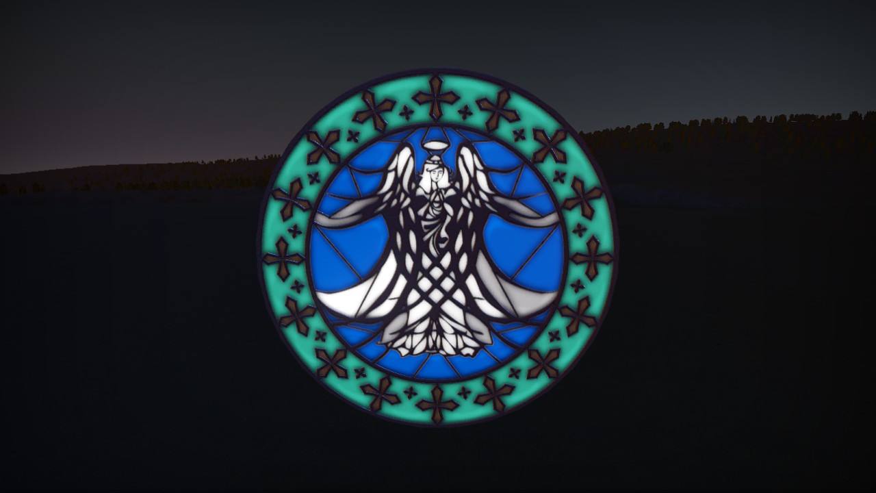 Angel Church 4m stained glass Lit