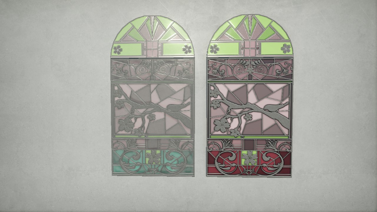 Spring Cherry blossom SemiCircle window