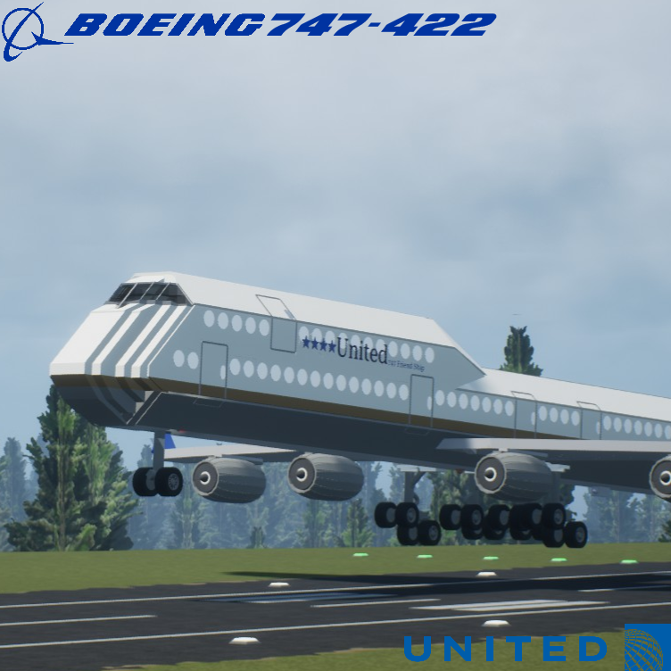 Softbody AIR LINER Boeing 747-422 United Airlines (Friend Ship livery)