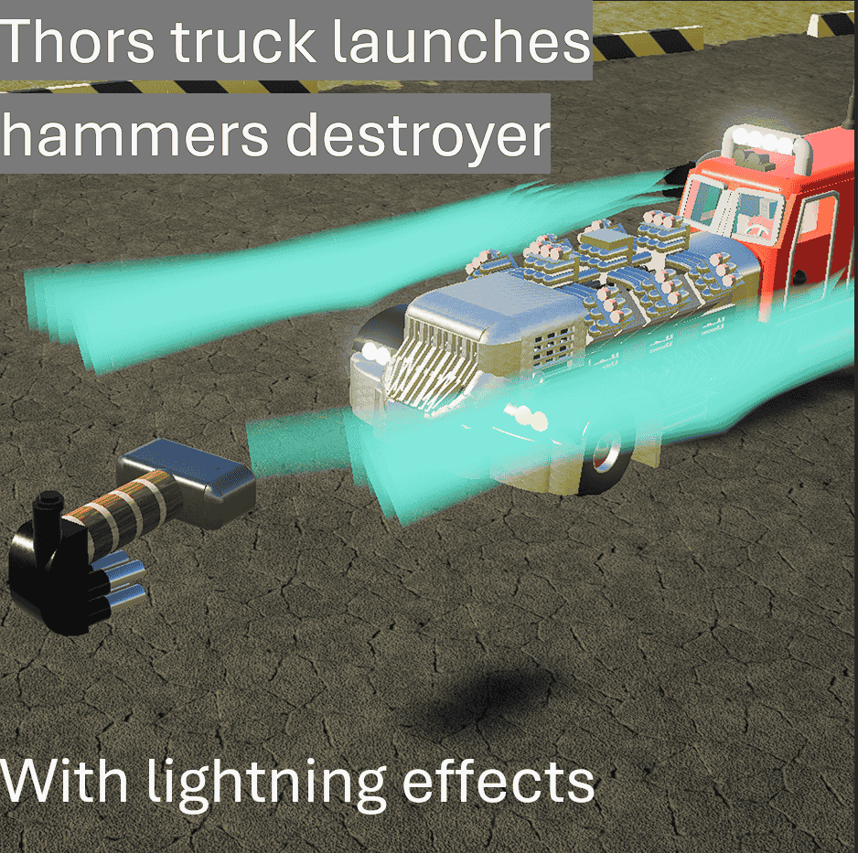 Thors truck launches hammers experimental