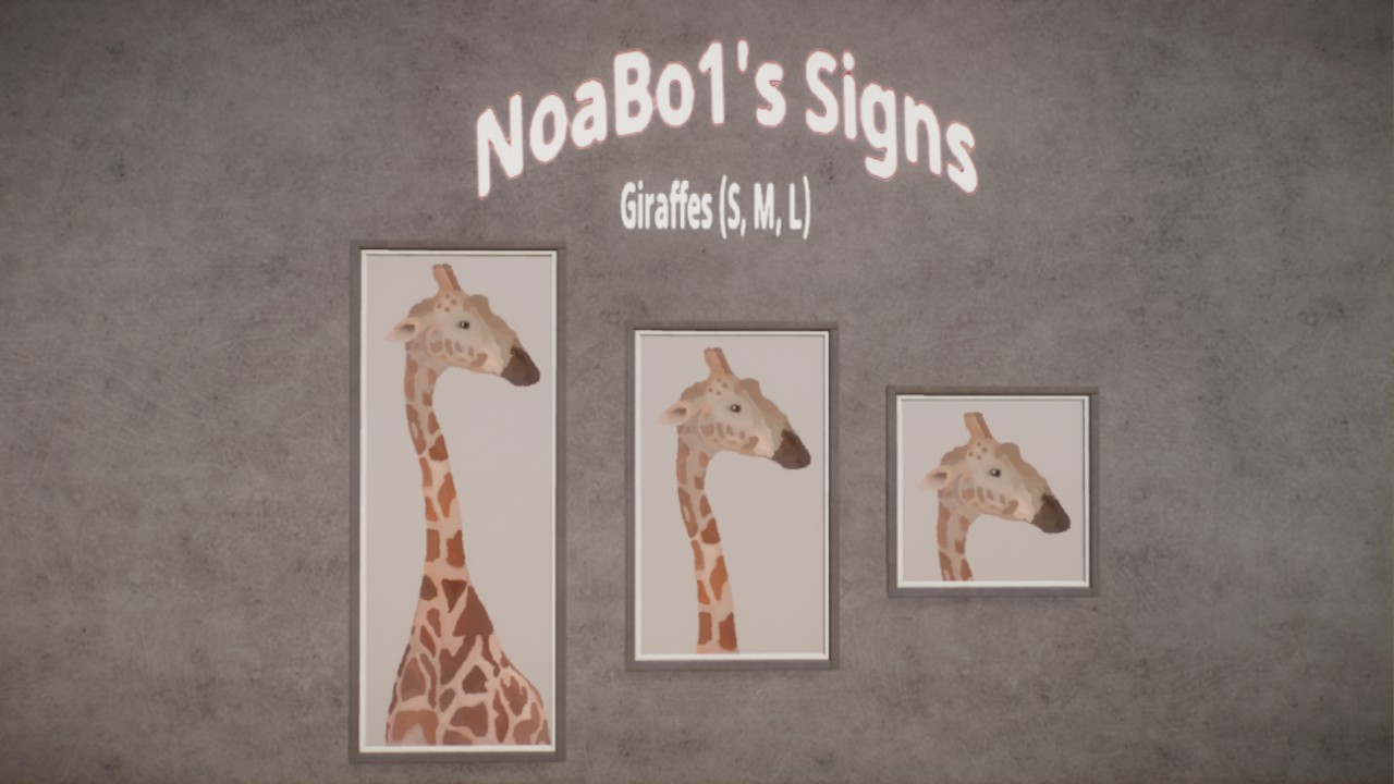 Giraffe Heads Font Sign by NoaBo1