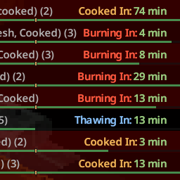 How Long To Cook (Cook Thaw & Burn Timers)