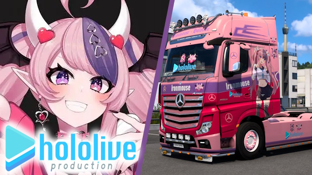 Mercedes Actros MP4 Ironmouse - Hololive Skin