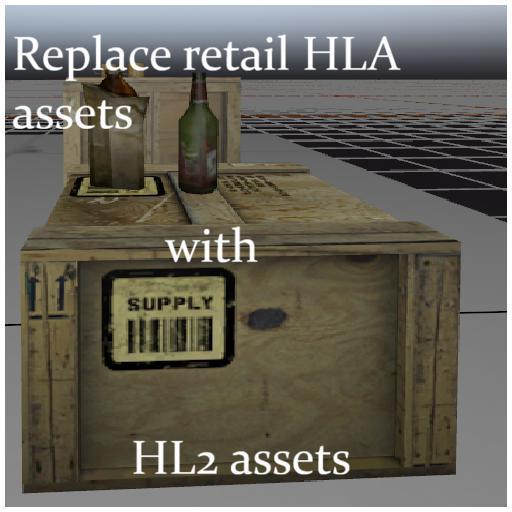 Replace retail HLA assets with HL2 assets preview