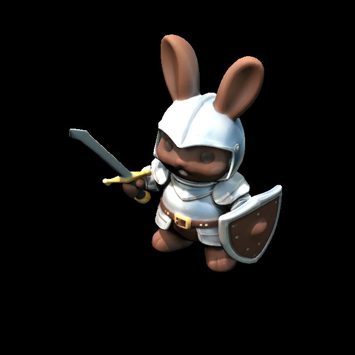 Hollow Chocolate Bunny knight