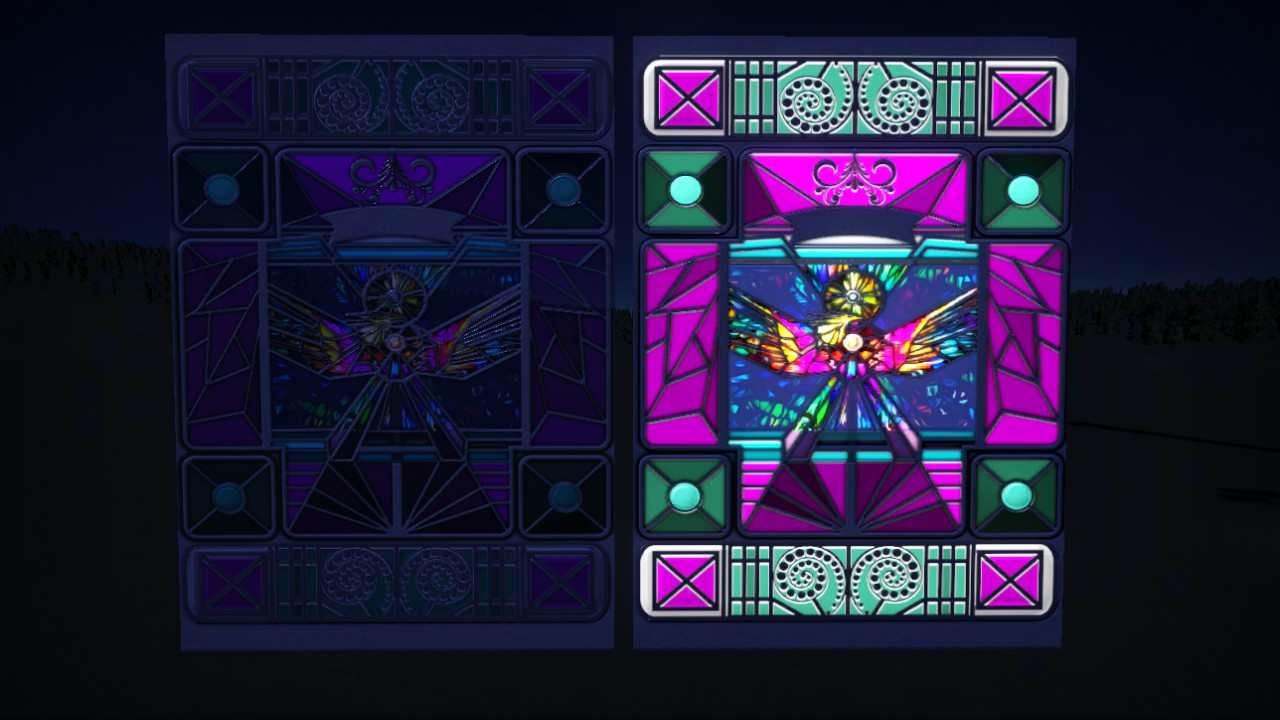 Vitrail  rectangle Phoenix Lit Colourable