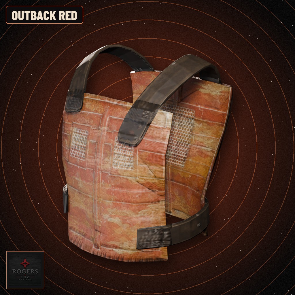 Outback Red Metal Chest Plate