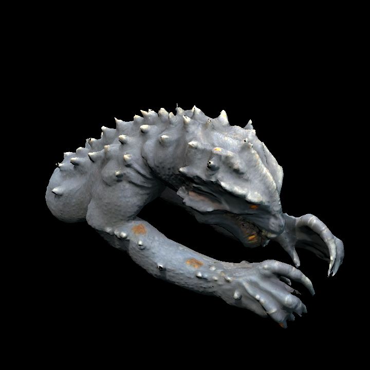 Creature emerging from hole