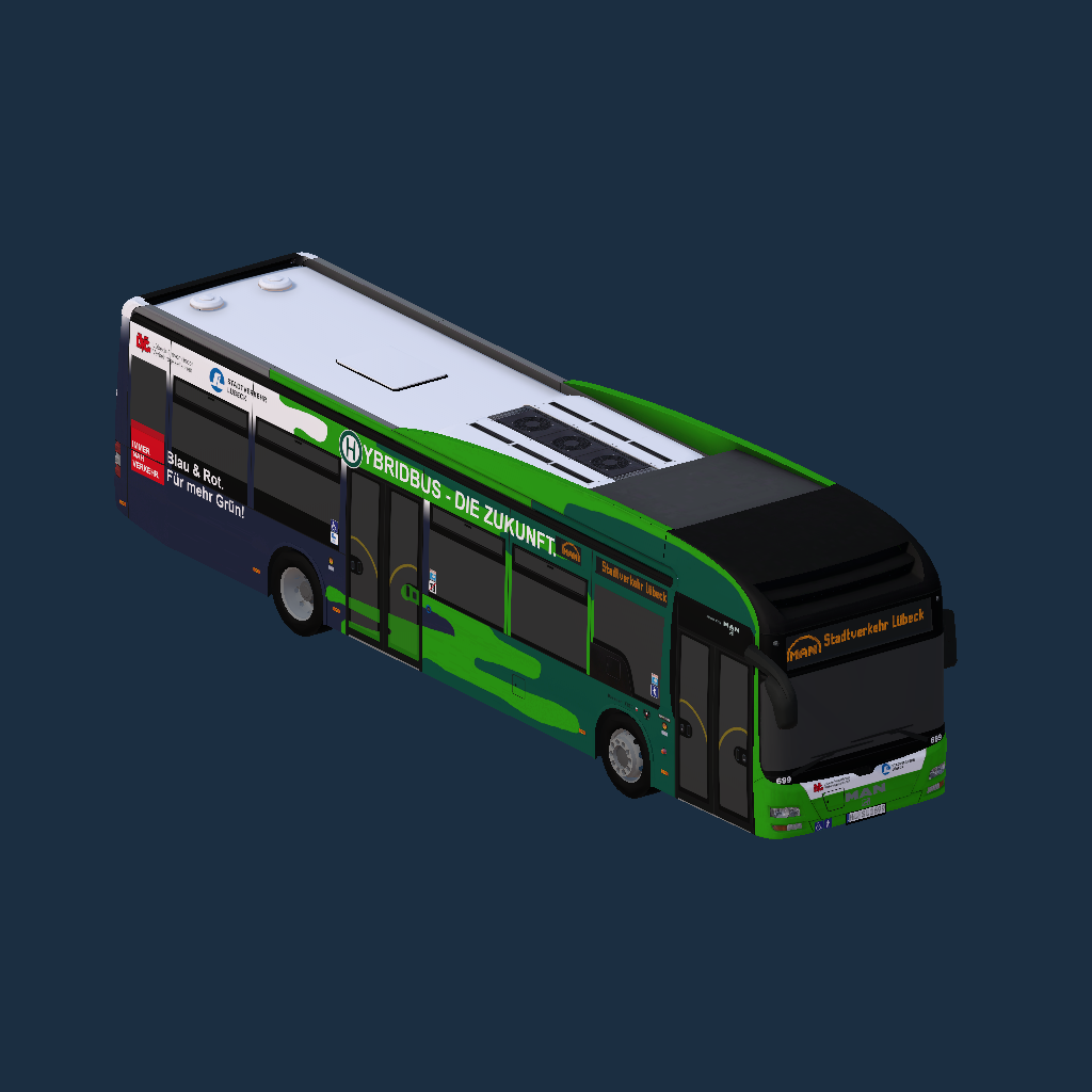 Stadtverkehr Lübeck [Wg.699 Hybridbus] (MAN Lion's City Hybrid A37)