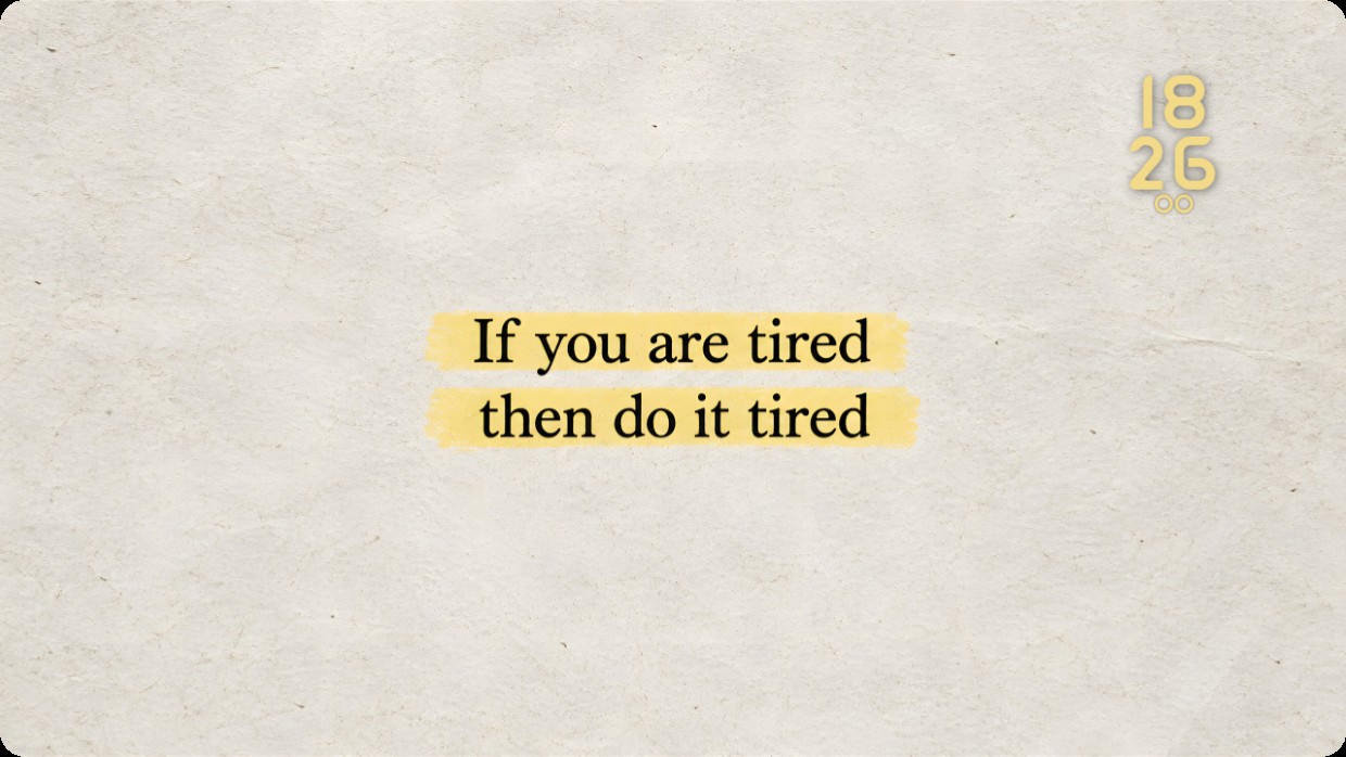 Tired Motivation
