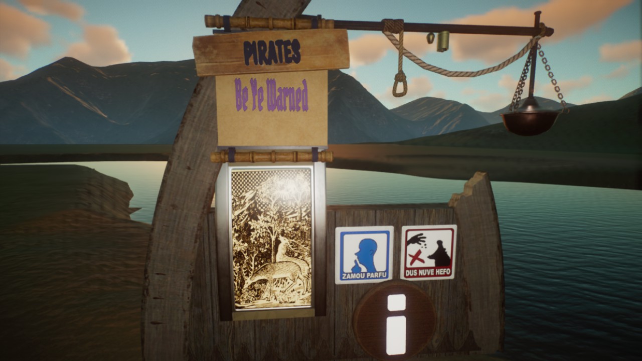 Pirate Zoo Gallows Security Sign