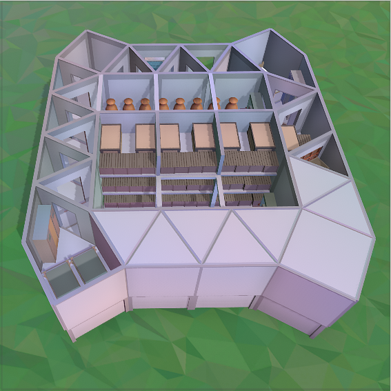 3x2 bunker base and 1x3 semi bunker in the same base