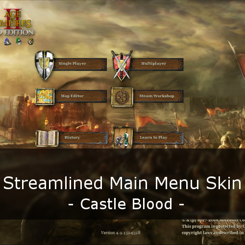 Streamlined Main Menu Skin - Castle Blood