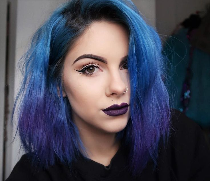 Blue-haired girl