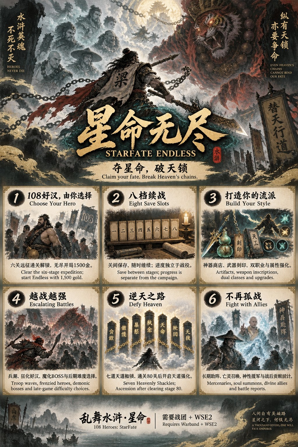 108 Heroes: StarFate | Endless [CN/EN] [Unofficial Submod]