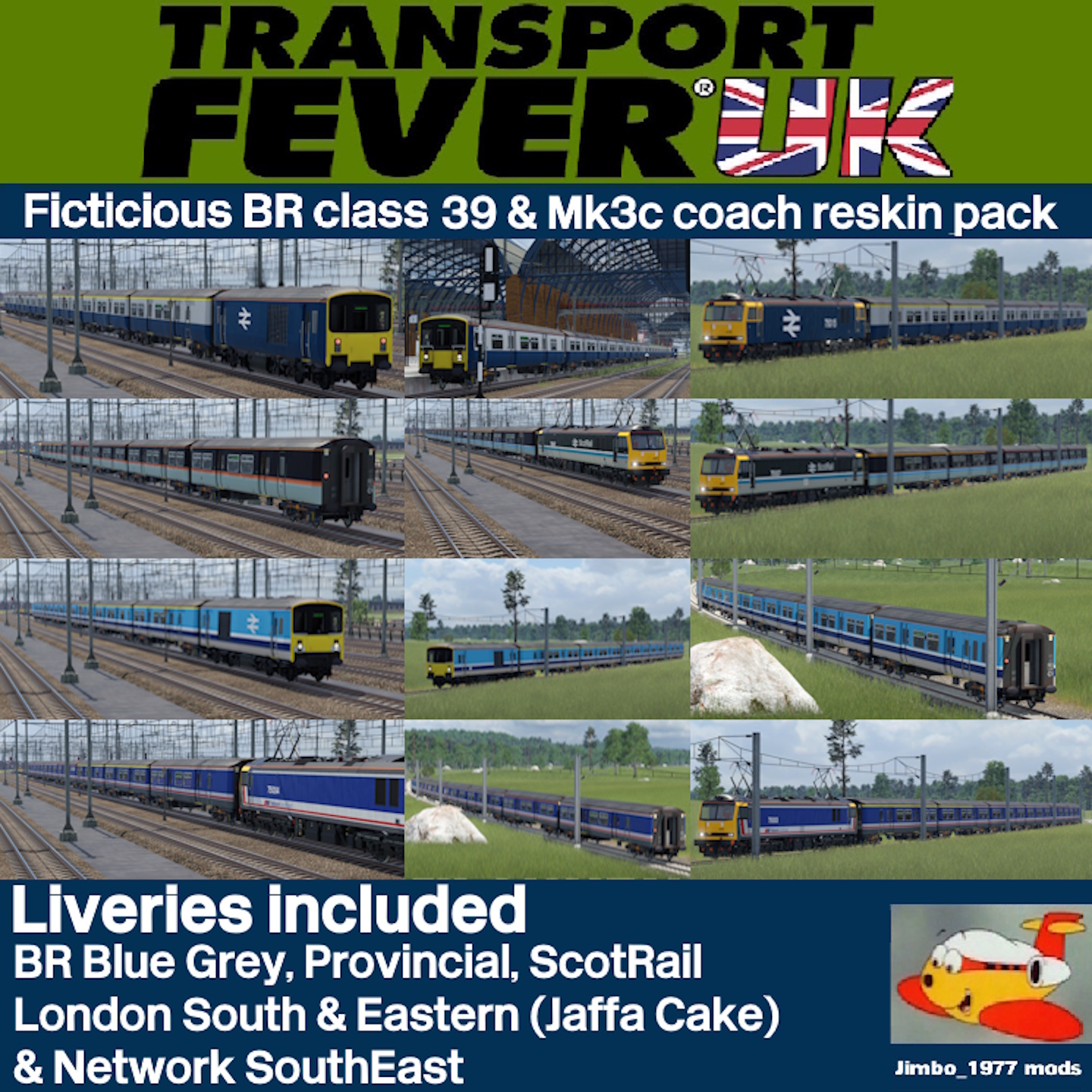 Class 39 and Mark 3C coaching stock reskin pack