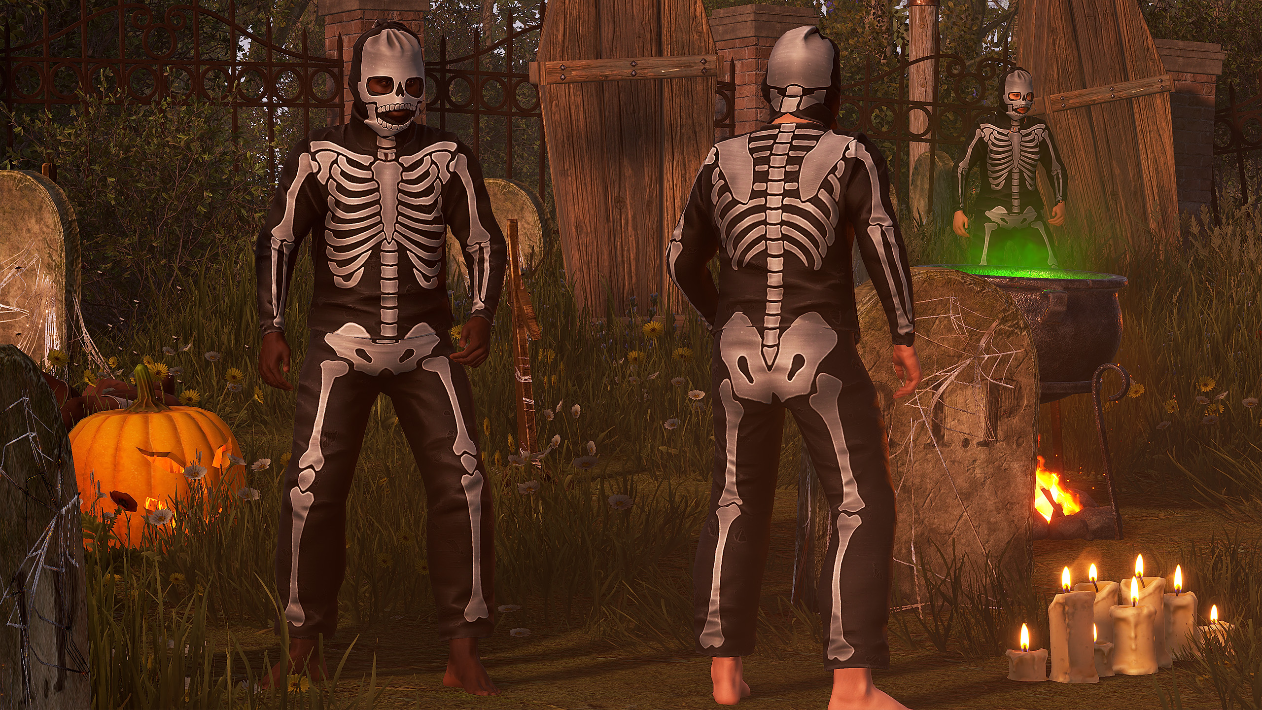 Skeleton Costume Burlap Pants screenshot 1