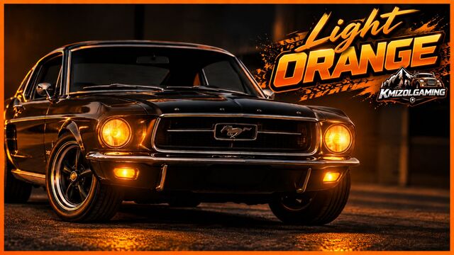 Ford Mustang 1967 - LIGHT ORANGE – OLDSCHOOL HEADLIGHTS preview