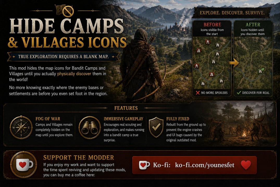 Hide Camps and Villages Icons