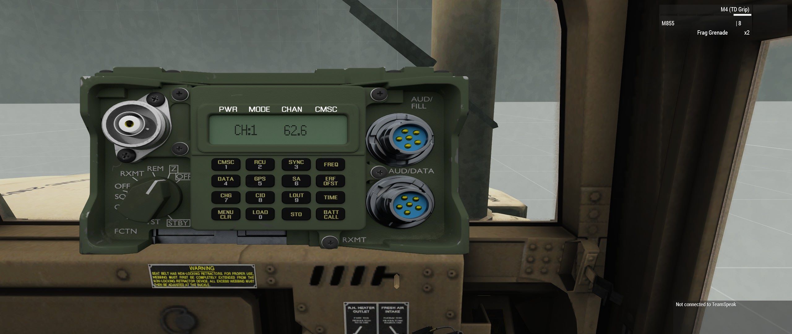 RHS HMMWV radio for the co-pilot patch