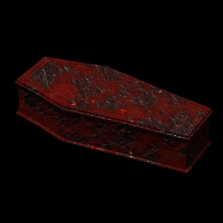 Coffin, Cristalyn Red Obsidian