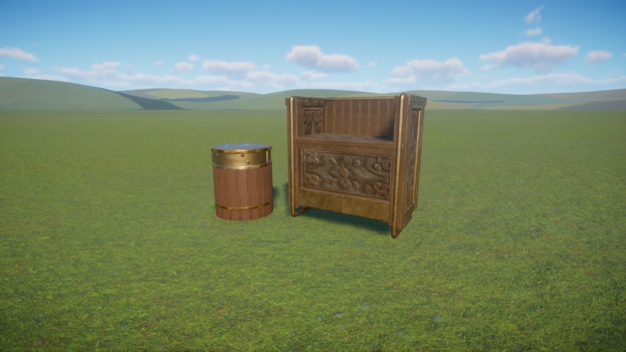 Corrected Rustic/Cottage Chair and Stool